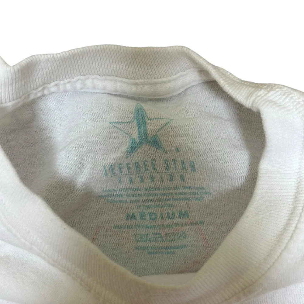 Jeffree Star Fashion‎ Shirt Unisex M White Snowflake Logo Graphic Long Sleeve
